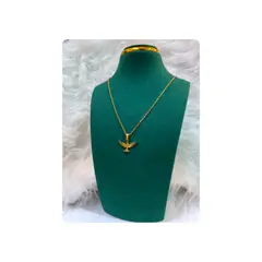 GENERICO - Pack Acero Collar con dije y Aretes - BSC Aguila Elegante Dorado