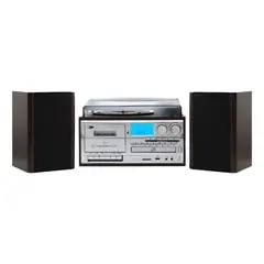 U BUY - Tornamesa Bluetooth Con Cd Y Cassette + Parlantes Externos