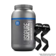 GENERICO - Isopure Zero Carb 3 lb / Proteina Isolatada Isopure - Creamy Vanilla + Straps