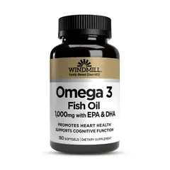 WINDMILL - Omega 3 - Fish Oil 1000 mg / 180 cápsulas