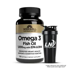 WINDMILL - Omega 3 - Fish Oil 1000 mg / 180 cápsulas + Shaker