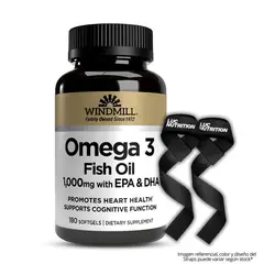 WINDMILL - Omega 3 - Fish Oil 1000 mg / 180 cápsulas + Straps