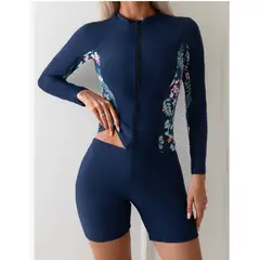 GENERICO - TRAJE DE BAÑO DEPORTIVO MANGA LARGA + SHORT BIKER