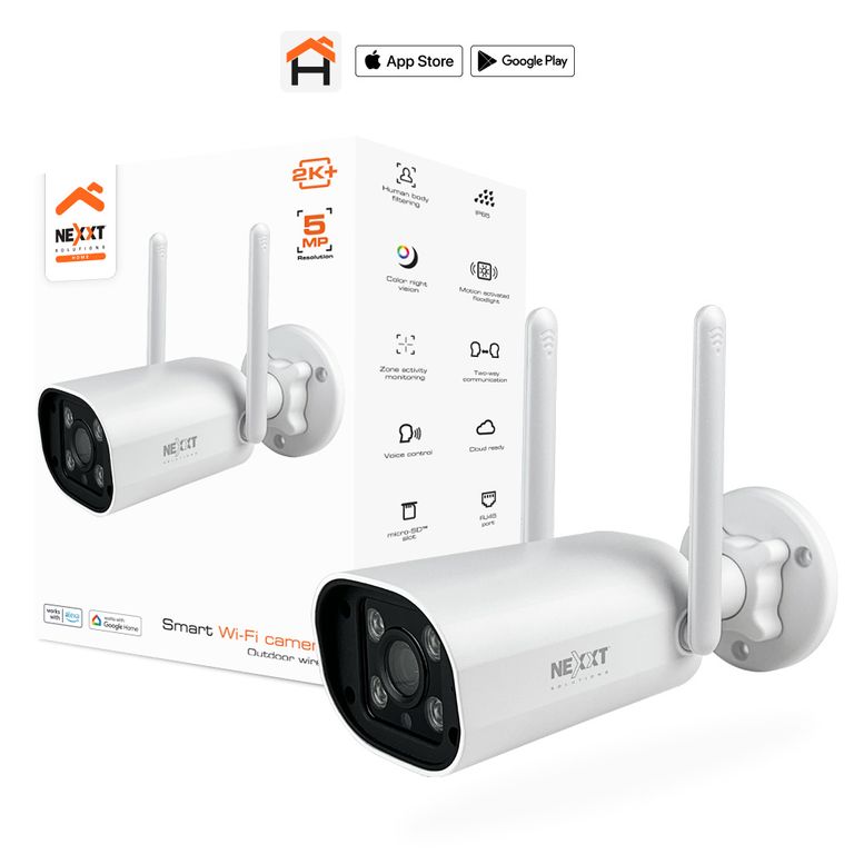 SMART CAMERA 2K NEXXT CON SIRENA PARA EXTERIOR NHC-OF10