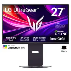 LG - Monitor UltraGear 27G850A-B Nano IPS UHD 4K de 27 Dual MODE 4K UHD 240hz - FHD 480hz 1ms