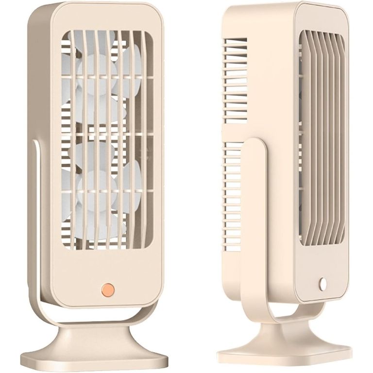 Ventilador Doble Aspa Recargable de Habitación para Dormitorio