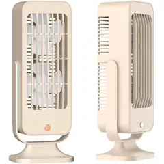 GENERICO - Ventilador Doble Aspa Recargable de Habitación para Dormitorio