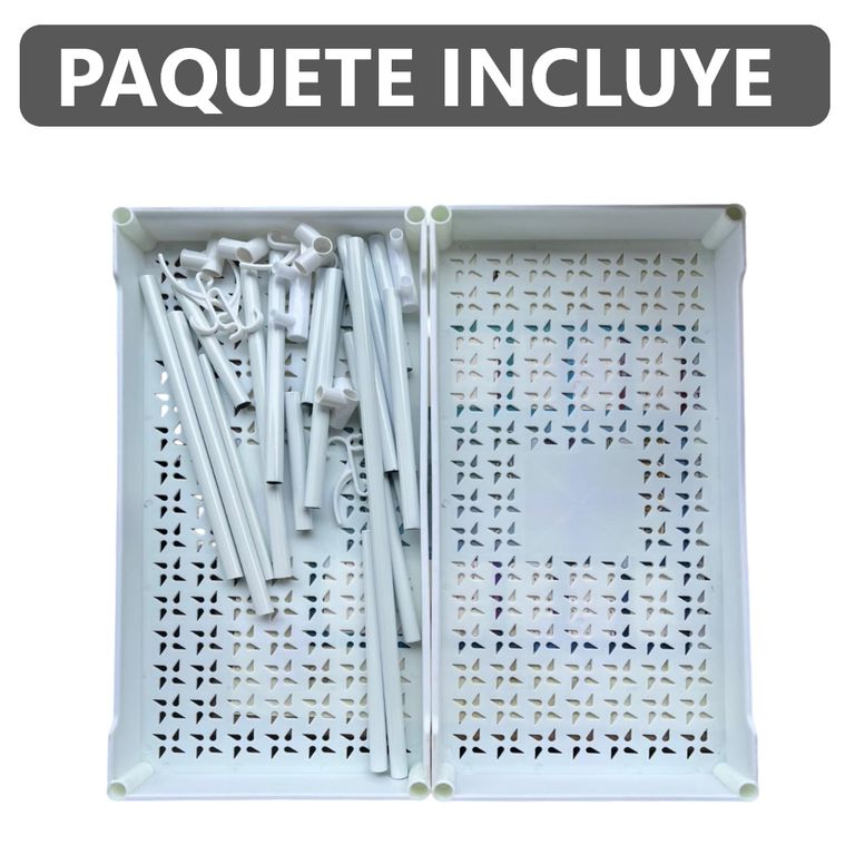 Organizador Base para microondas de metal blanco