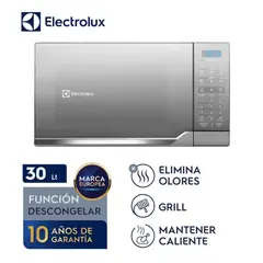 ELECTROLUX - Horno Microondas EMDO30G2GSRUG 30L - Plateado