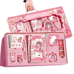 GENERICO - SET AGENDA KAWAI CON ACCESORIOS ROSADO