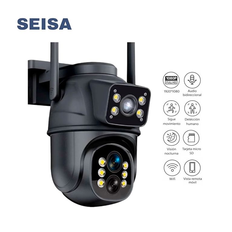 Cámara Seguridad IPC-SY9 IP WiFi 360° Negra