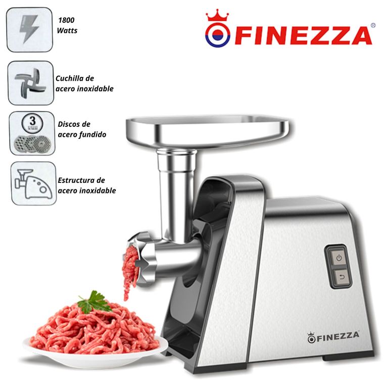 Moledor de Carne Eléctrica FZ-102MC Potencia 1800 Watts Gris