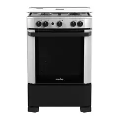 MABE - Cocina 4 Hornillas 60 cm a Gas con Termocontrol Silver CMP6014AG1 (Nuevo Modelo)