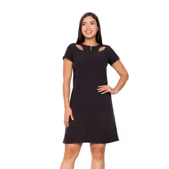 VICCI - Vestido mc Bethinny Jeisa strech negro color entero