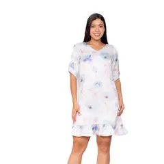 VICCI - Vestido mc Nayi seda plata estampado