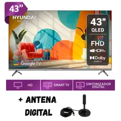 HYUNDAI - Televisor 43 QLED Google TV HYLED4326QG + Ant