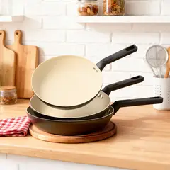 RECORD - TRIPACK SARTENES CERAMIC BLACK