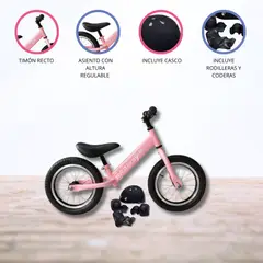 CUZKA - Bicicleta de Equilibrio con Accesorios «BALANCE PRO» Pink