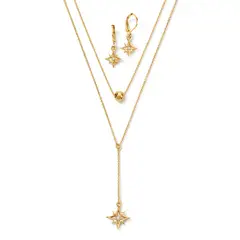 ESIKA - Set Collar + Aretes Star Falls Glam Estrella