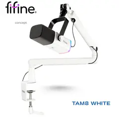 FIFINE - Micrófono TAM8 WHITE
