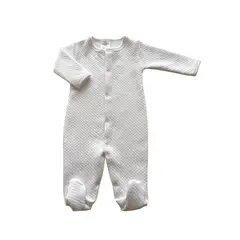 WAWA PIMA - PIJAMA BEBÉ UNISEX BUNNY WHITE JACQUARD