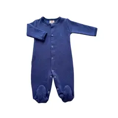 WAWA PIMA - PIJAMA BEBÉ BUNNY BLUE JACQUARD