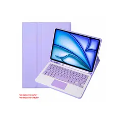 SPACE - Funda Con Teclado Bluetooth Touchpad para iPad 7 /8 /9th 10. 2" - LILA