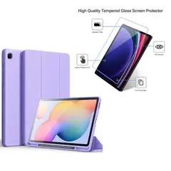 SPACE - Funda Case Galaxy Tab S6 Lite + mica de vidrio LILA