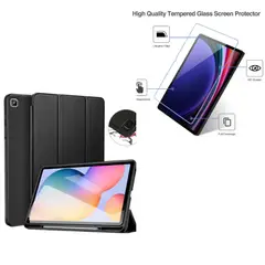 SPACE - Funda Case Galaxy Tab S6 Lite + mica de vidrio NEGRO