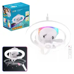 SEISA - Ventilador de Techo con Lámpara LED 60W - Rotación 360° Control Remoto Aromaterapia