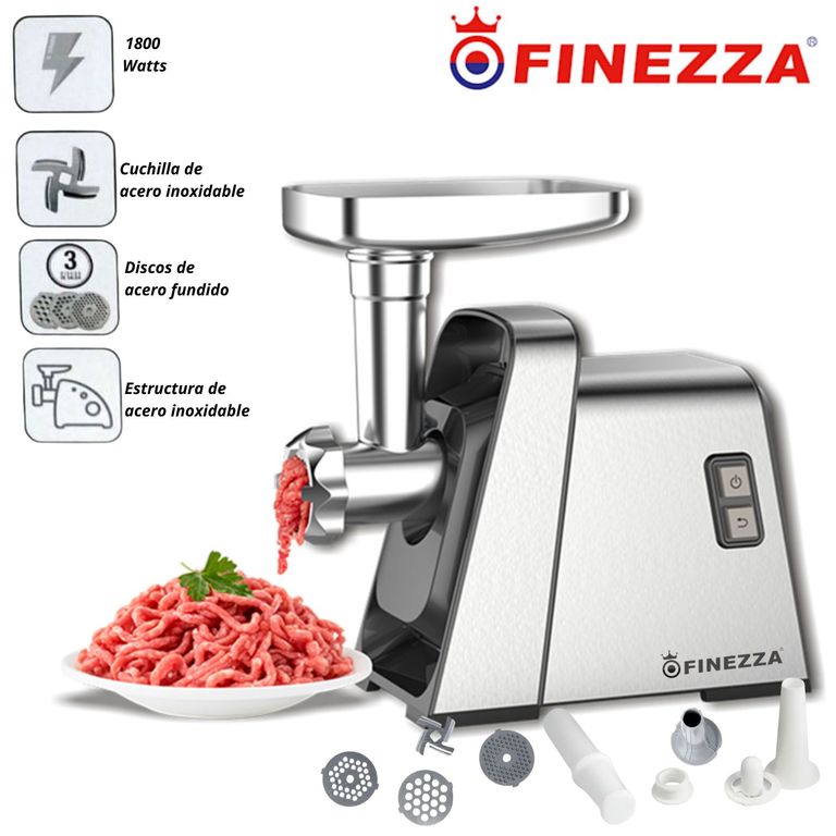 Moledor de Carne Eléctrica FZ-102MC Potencia 1800 W con 03 discos de acero fundido