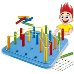 GENERICO - Juego Didáctico de Enhebrado con Clavitos y Cuerda