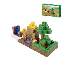 GENERICO - Bloques Magnéticos de Minecraft Refugio de Steve Super World 128 Pcs