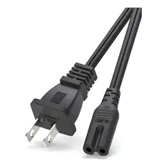 TRAUTECH - Cable Poder Tipo 8 De 5 Metros Buena Calidad Corriente Negro