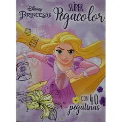 GENERICO - PRINCESAS DISNEY - LIBRO SUPER PEGACOLOR CON STICKERS