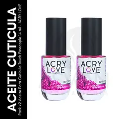 GENERICO - Pack x2 Aceite Para Cutícula Touch Pineapple 14 ml - ACRY LOVE