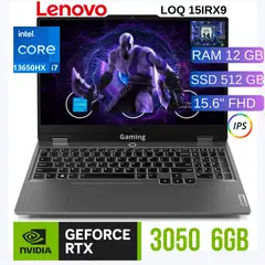 LENOVO - LAPTOP LOQ 15IRX9 15.6" Intel Core i7 13700HX Ram 12GB ,SSD 512GB RTX 3050 6GB.(83DV00FHLM)
