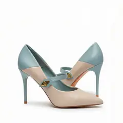 MARGLO SHOES - STILETTOS M72 CELESTES BLANCO