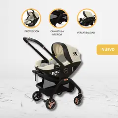 DOUX BEBE - Coche 3 en 1 con Accesorios «DONNA PRO» Kakhi