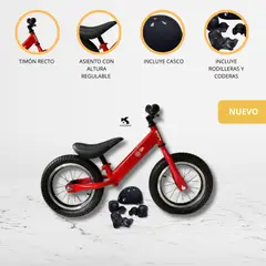 CUZKA - Bicicleta de Equilibrio con Accesorios «BALANCE PRO» RED