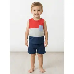 GENERICO - Conjunto Tricolor de Algodón Pima