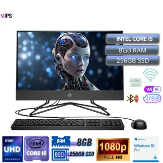 HP - All In One 215 FHD Intel Core i5 256gb ssd 8GB RAM - Potencia y Elegancia para tu Oficina