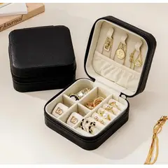 GENERICO - Mini Joyero Cofre Organizador Portátil - Negro