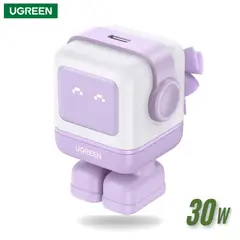 UGREEN - CARGADOR ROBOT UNO 30W GAN FAST CHARGER PURPURA
