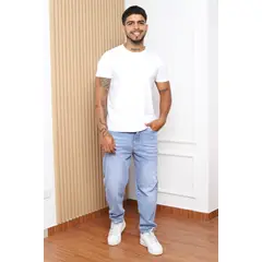 QH - Pantalón Mom Fit de Denim 100% Algodón para Hombre