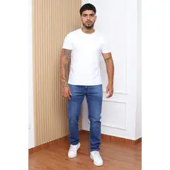 QH - Pantalón Semi Pitillo Hombre Denim Confort