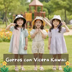 GENERICO - Gorro con Vicera Kawaii para niños
