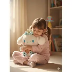 GENERICO - Peluche de Conejo Blanco con Babero