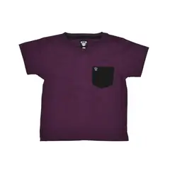 YONISTERS CLOTHING - Polo Casual Niño Morado 100% Algodón Diseño Clásico con Bolsillo Kids