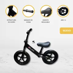 HAPPY BABY - Bicicleta De Equilibrio Ajustable «HAPPY BABY» BLACK